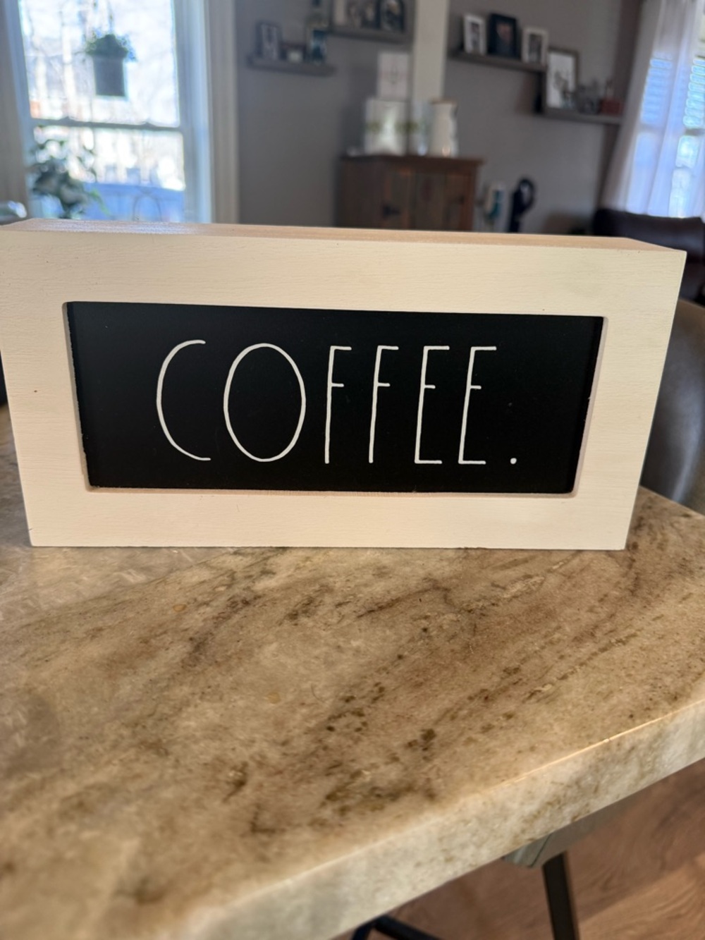 Rae Dunn White & Black 'COFFEE' Wooden Sign